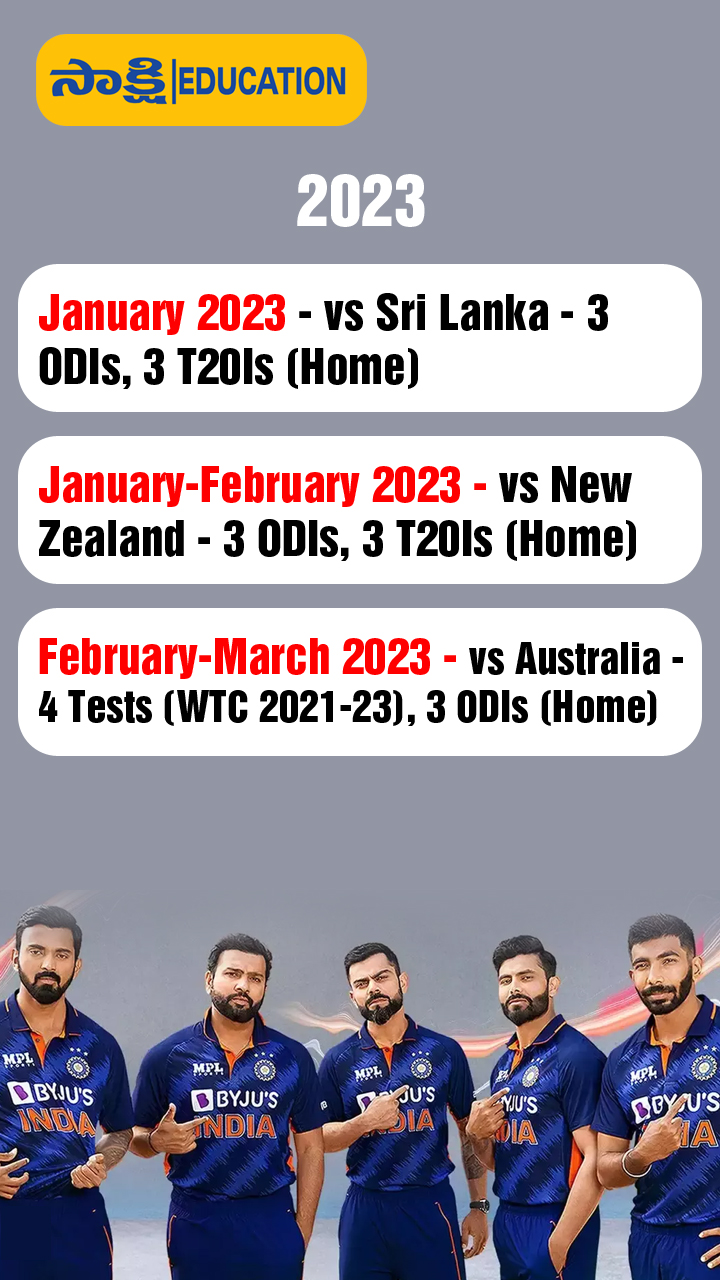 India Cricket Team Schedule HWH Planner